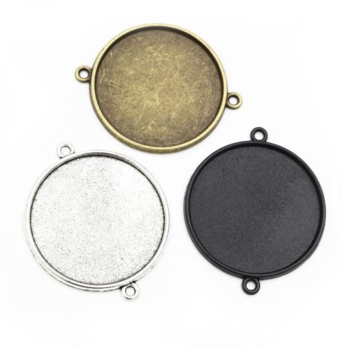 Zinc Alloy Connector Setting Flat Round plated DIY & 1/1 loop nickel lead & cadmium free inside mm Approx Sold By Bag