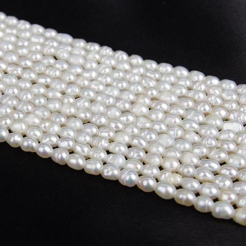 Rice ferskvandskulturperle Beads, Ferskvandsperle, Ris, du kan DIY, hvid, about:2.5-3mm, Solgt Per Ca. 38 cm Strand