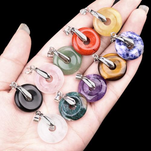 Gemstone Pendants Jewelry Natural Stone DIY Sold By PC