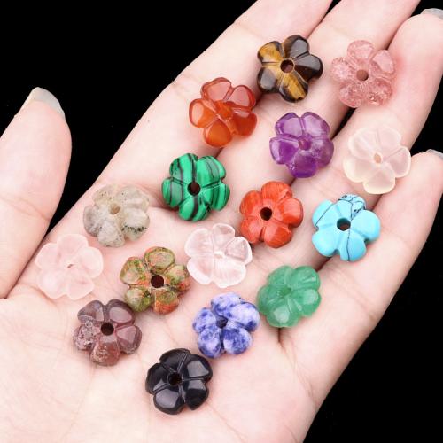 Gemstone Jewelry Beads Natural Stone Flower DIY Sold By PC