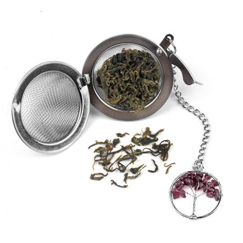 Tea Strainer Filter Diffuser 304 Stainless Steel with Natural Stone Sold By PC