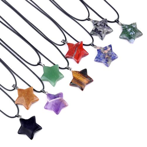 Gemstone Pendants Jewelry Natural Stone Star DIY Sold By PC