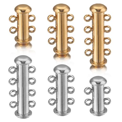 304 roestvrij staal Slide Lock Sluiting, plated, DIY & verschillende grootte voor keus, meer kleuren voor de keuze, 5pC's/Lot, Verkocht door Lot