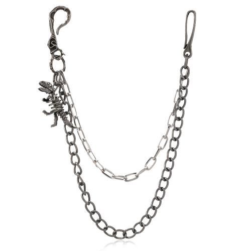 Body Chain Jewelry Zinc Alloy with Iron antique silver color plated Double Layer & fashion jewelry & for man Sold By PC