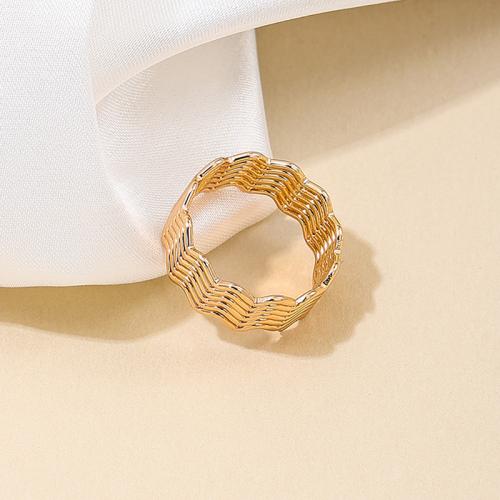 Zinc Alloy fingerring, forgyldt, for kvinde, guld, Solgt af PC