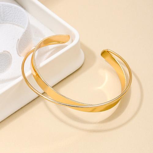 Zinc Alloy Bangle Smykker, forgyldt, for kvinde, flere farver til valg, Solgt af PC