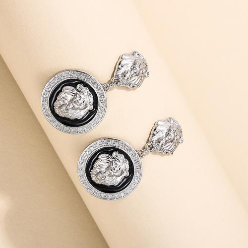 Zinc Alloy Stud Earring plated for woman & enamel Sold By Pair