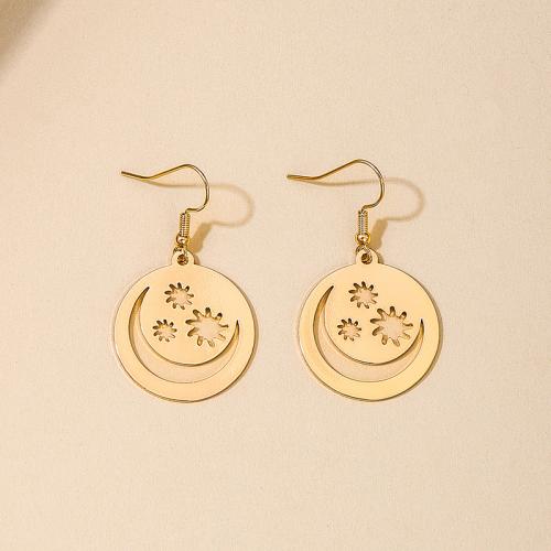 Zinc Alloy Drop Earrings plated for woman gold Sold By Pair