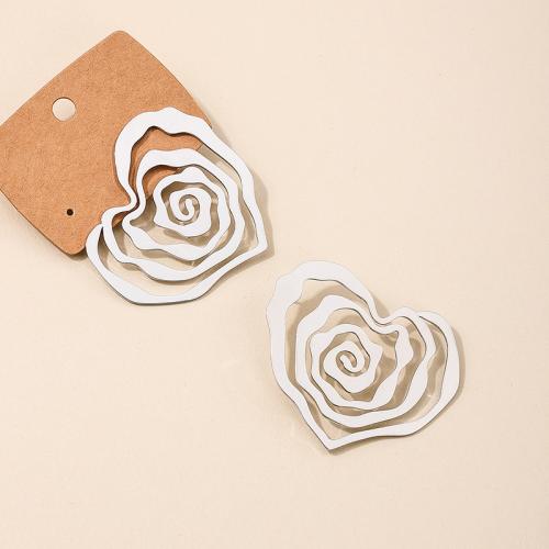 Zinc Alloy Stud Earring petals plated for woman Sold By Pair