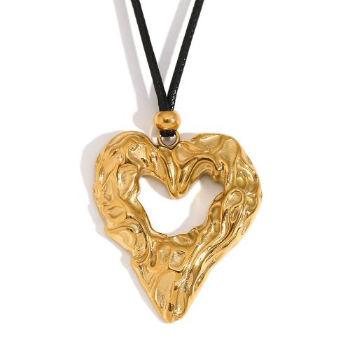 Stainless Steel Heart Pendants 304 Stainless Steel Vacuum Ion Plating DIY Sold By PC