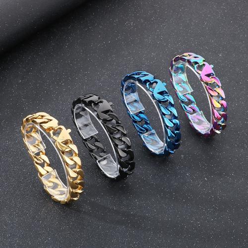 Stainless Steel Jewelry Bracelet 304 Stainless Steel Vacuum Ion Plating for man Sold By PC