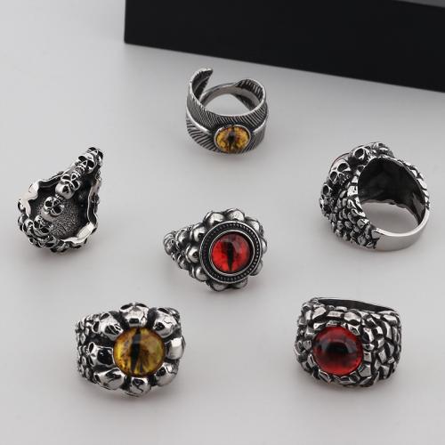 Stainless Steel Finger Ring 304 Stainless Steel with Resin Vacuum Ion Plating & for man Sold By PC