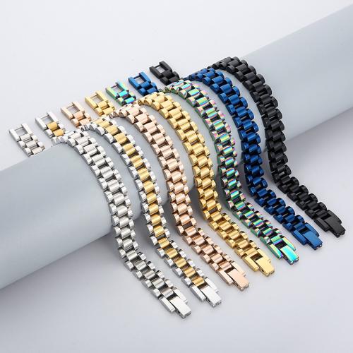 Stainless Steel Jewelry Bracelet 304 Stainless Steel Vacuum Ion Plating & for man Sold By PC