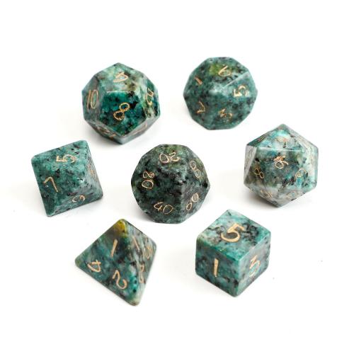 Dés pour jeux, Turquoise africain, Motif géométrique, styles différents pour le choix, Vendu par PC