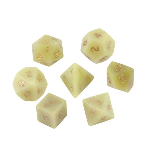 Dice for games Jade Lemon Geometrical Pattern Sold By PC