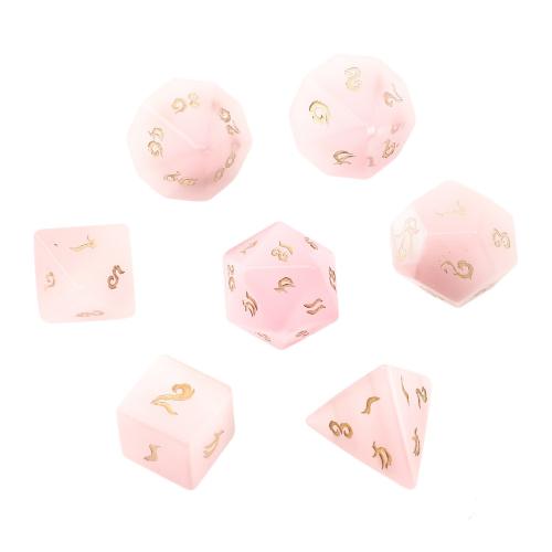 Dice for games Cats Eye Geometrical Pattern pink Sold By PC