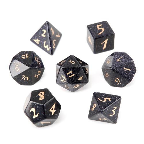 Dice for games Blue Goldstone Geometrical Pattern Sold By PC