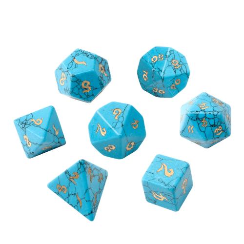 Dice for games Blue Turquoise Geometrical Pattern Sold By PC