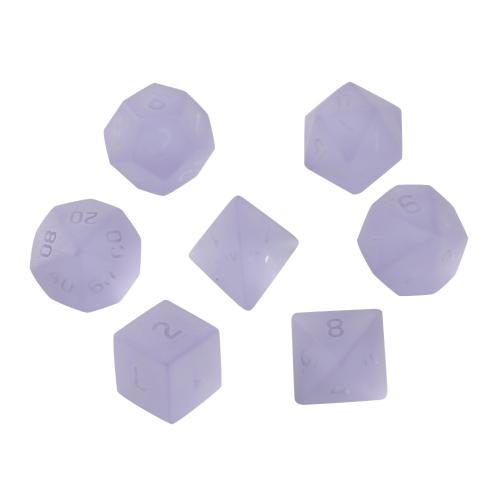 Dobbelstenen voor spelletjes, Glas, Geometrisch Patroon, verschillende stijlen voor de keuze & mat, purper, Verkocht door PC