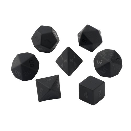 Dobbelstenen voor spelletjes, Obsidian, Geometrisch Patroon, verschillende stijlen voor de keuze & frosted, Verkocht door PC