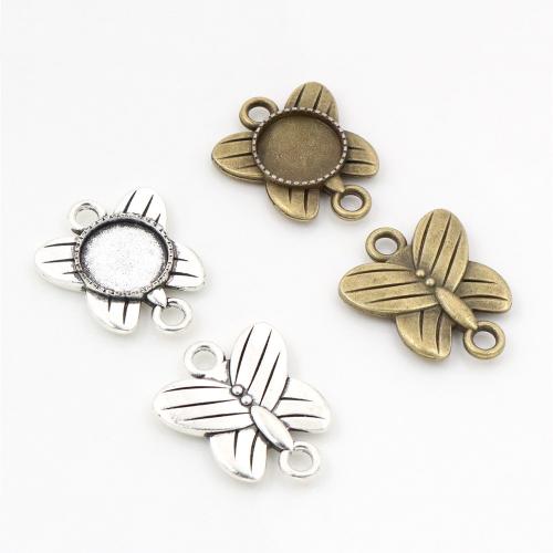 Zinc Alloy Connector Setting Butterfly plated DIY & 1/1 loop nickel lead & cadmium free inside mm Approx Sold By Bag