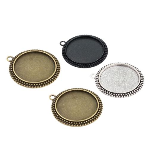 Zink-Legierung Cabochon Weissgold, Zinklegierung, plattiert, DIY, keine, frei von Nickel, Blei & Kadmium, inside diameter:30mm, ca. 100PCs/Tasche, verkauft von Tasche