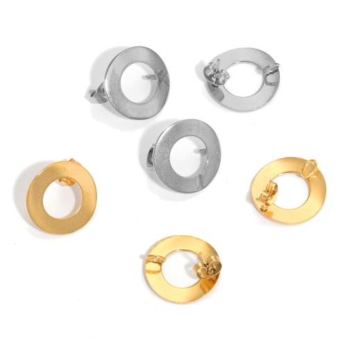 Stainless Steel Earring Stud Component 304 Stainless Steel Vacuum Ion Plating DIY Approx Sold By Bag