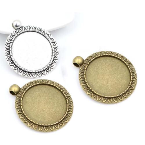 Zinc Alloy vedhæng Cabochon Setting, forgyldt, du kan DIY, flere farver til valg, nikkel, bly & cadmium fri, inside diameter:25mm, Ca. 100pc'er/Bag, Solgt af Bag