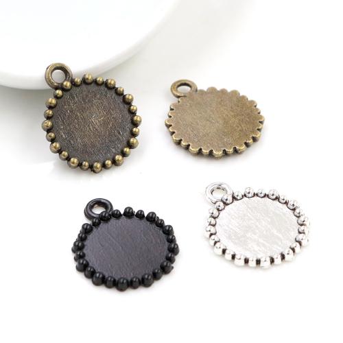 Zinc Alloy Pendant Cabochon Setting Flower plated DIY nickel lead & cadmium free inside mm Approx Sold By Bag