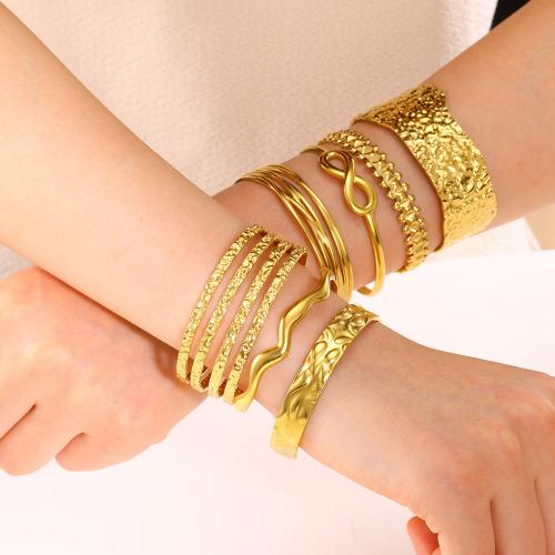 Roestvrij staal armbanden, 304 roestvrij staal, gold plated, verschillende stijlen voor de keuze & voor vrouw, meer kleuren voor de keuze, nikkel, lood en cadmium vrij, Verkocht door PC