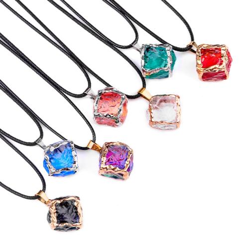 Crystal Necklace with Korean Waxed Cord fashion jewelry Sold By PC