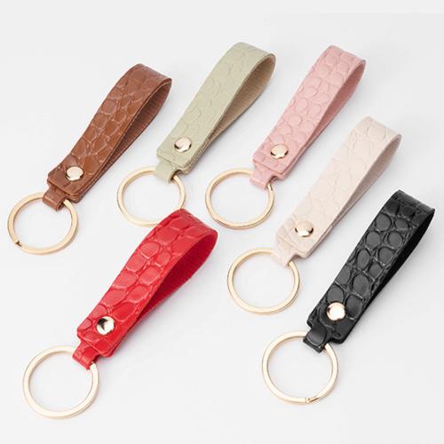 Iron Key Clasp PU Leather with Iron DIY & Unisex Sold By PC