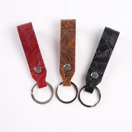 Iron Key Clasp Full Grain Cowhide Leather with Iron DIY & Unisex Sold By PC