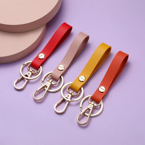 Iron Key Clasp PU Leather with Iron DIY & Unisex Sold By PC