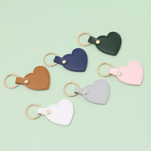 Fer Key fermoir, cuir PU, avec fer, coeur, DIY & unisexe, plus de couleurs à choisir, Vendu par PC