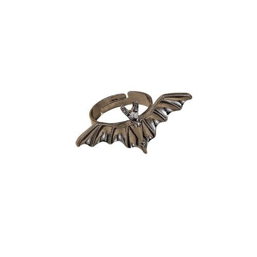 Zinc Alloy Finger Ring Bat plated for woman black Sold By PC