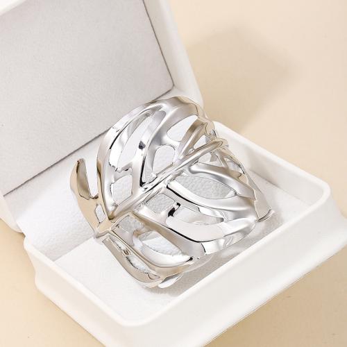 Zinc Alloy Bangle Smykker, Leaf, forgyldt, for kvinde, flere farver til valg, Solgt af PC