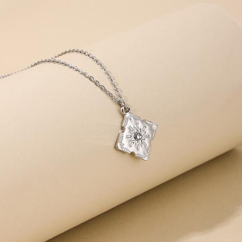 Zinc Alloy Jewelry Necklace plated for woman & with rhinestone Sold By PC