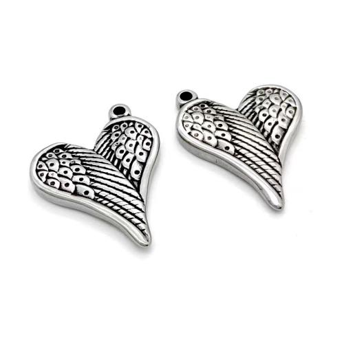 Stainless Steel Heart Pendants 304 Stainless Steel polished original color Sold By PC