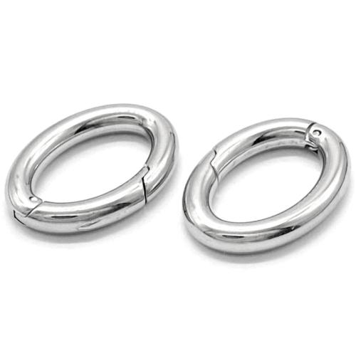 Roestvrijstaal sieraden gesp, 304 Stainless Steel, kiiltävä, tee-se-itse, alkuperäinen väri, 17x24mm, Myymät PC