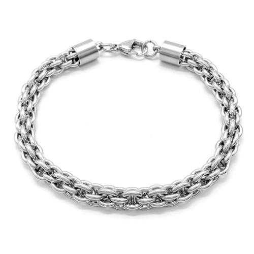 Titanium ocel náramek, ruční práce, unisex & různé velikosti pro výběr, Původní barva, Prodáno By PC