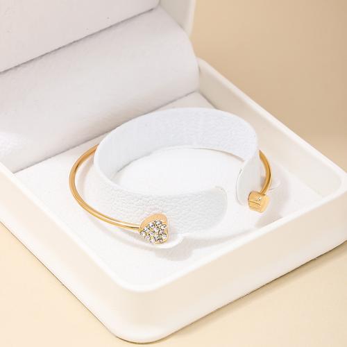 Zinc Alloy Bangle plated for woman & with rhinestone Sold By PC