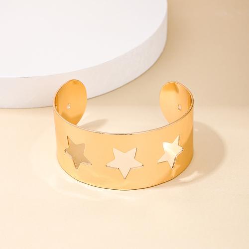 Zink Alloy Bangle Smycken, Star, plated, för kvinna, fler färger för val, Säljs av PC