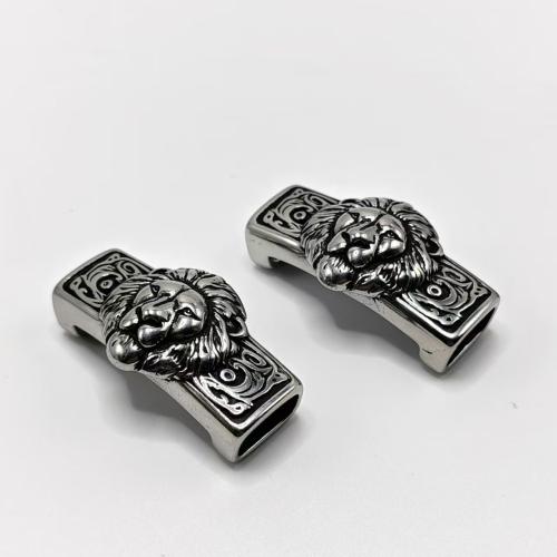 Cruach dhosmálta Leathar Corda Clasp, 304 Cruach dhosmálta, snasta, DIY, 12x6mm, Díolta De réir PC