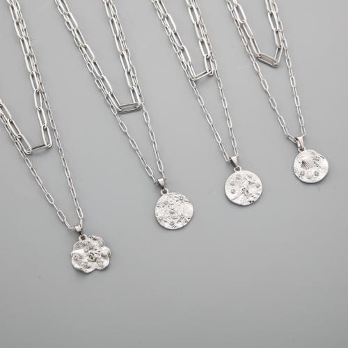 Stainless Steel Jewelry Necklace 304 Stainless Steel Vacuum Ion Plating for woman Sold By PC