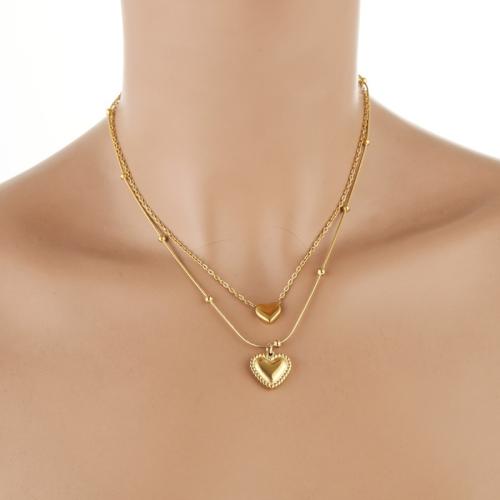 Stainless Steel Jewelry Necklace 304 Stainless Steel Vacuum Ion Plating & for woman Sold By PC