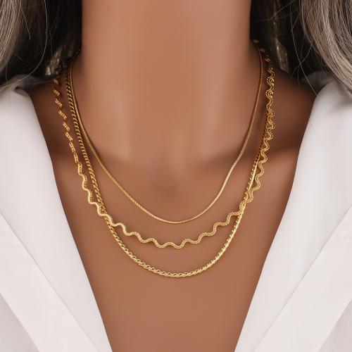 Brass Necklace Vacuum Ion Plating & for woman Sold By PC