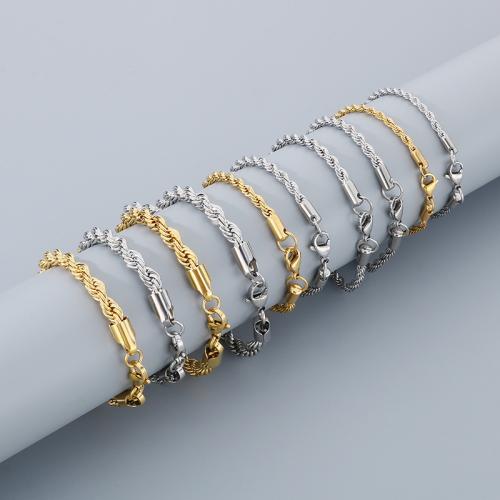 Stainless Steel Jewelry Bracelet 304 Stainless Steel Vacuum Ion Plating & for woman Sold By PC