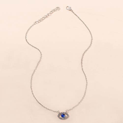 Zinc Alloy Jewelry Necklace Vacuum Ion Plating for woman & with rhinestone Sold By PC