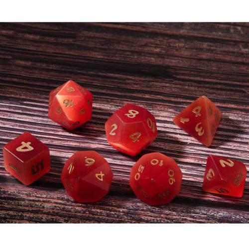 Dice for games Cats Eye Geometrical Pattern orange Sold By PC